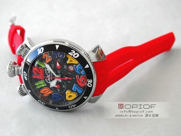 ガガミラノ クロノ48MM スーパーコピークォーツ 6050.2 レッドラバー