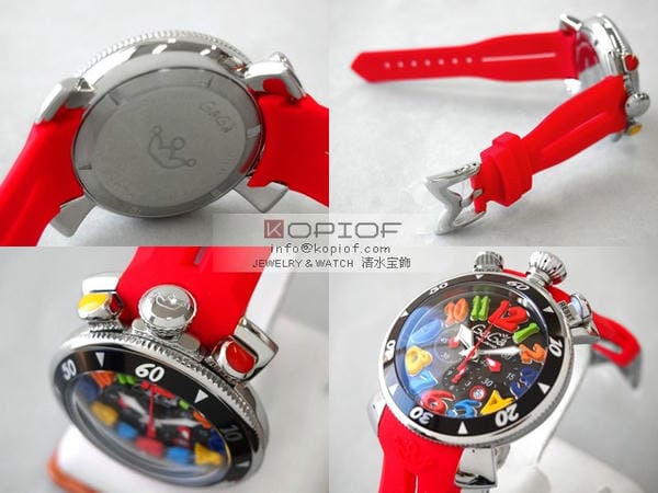 ガガミラノ クロノ48MM スーパーコピークォーツ 6050.2 レッドラバー