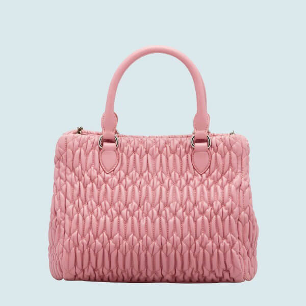 c*様 miumiu ミュウミュウ ハンドバッグ ピンク レザー ミュウミュウ ハンドバッグ コピー クリスタル レザー バッグ