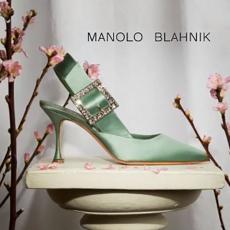 MANOLO BLAHNIK☆新作☆NINUTRA☆サテン スリングバックポンプマノロ