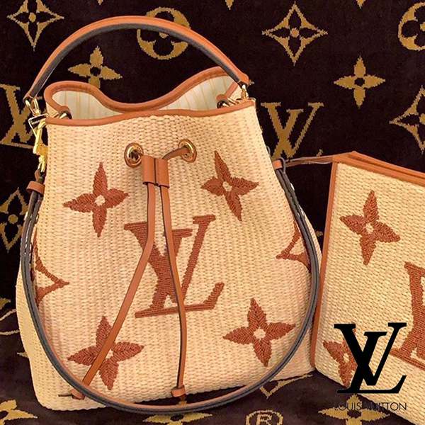 希少な一品☆》ルイヴィトン ネオノエ 偽物MM ラフィア 夏 バッグ 