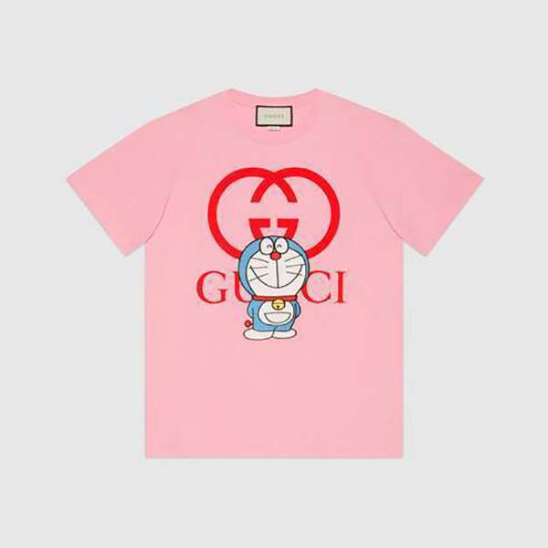 ☆新作☆ グッチ ドラえもん コピー グッチ コットンTシャツ 615044