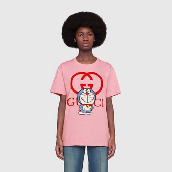 ☆新作☆ グッチ ドラえもん コピー グッチ コットンTシャツ 615044
