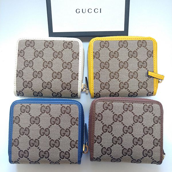 大人気☆グッチ シマ 二つ折り 財布偽物 GGキャンバス 多色 346056