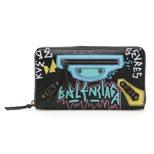 【早い者勝ち】BALENCIAGA バレンシアガ グラフィティ長財布 バレンシアガ クラシックグラフィティジップ長財布 All Over Graffiti