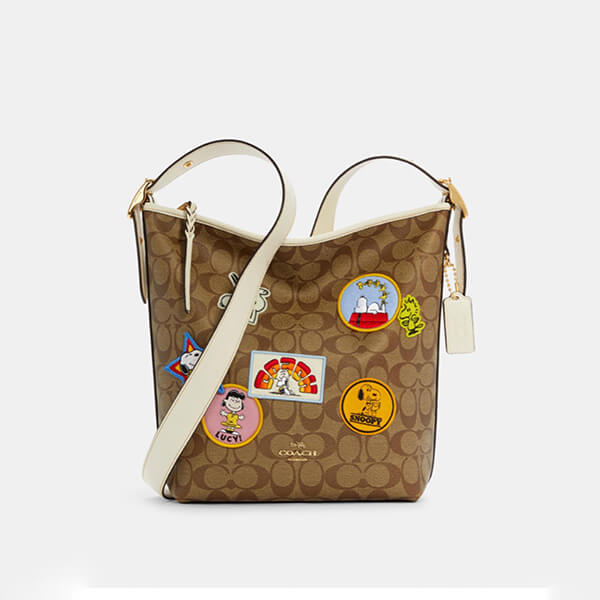 限定【コーチ】PEANUTSコラボ SNOOPY ヴァル ダッフル ショルダー 