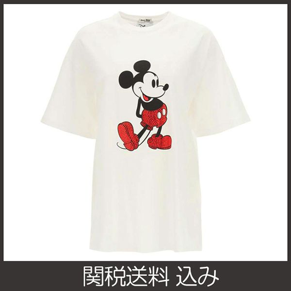 ミュウミュウ x Disney】MICKEY ミッキーマウス TシャツコピーMJN320