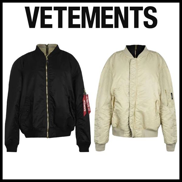 VETEMENTS ヴェトモン リバーシブルボンバージャケット 新品未使用 ヴェトモン コピー】ダブルジップ リバーシブル ボンバージャケット