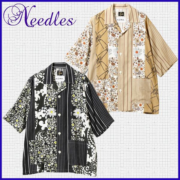 瞑*n様 NOMA t.d. シルク パッチワーク シャツ サイズ1 タグ付 NEEDLES】× NOMA.T.D. パッチワークシャツ スーパーコピー（関税/送料
