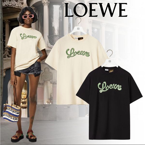 2022SSNEW【ロエベ コピー 】ロゴ入り サボテンモチーフTシャツ