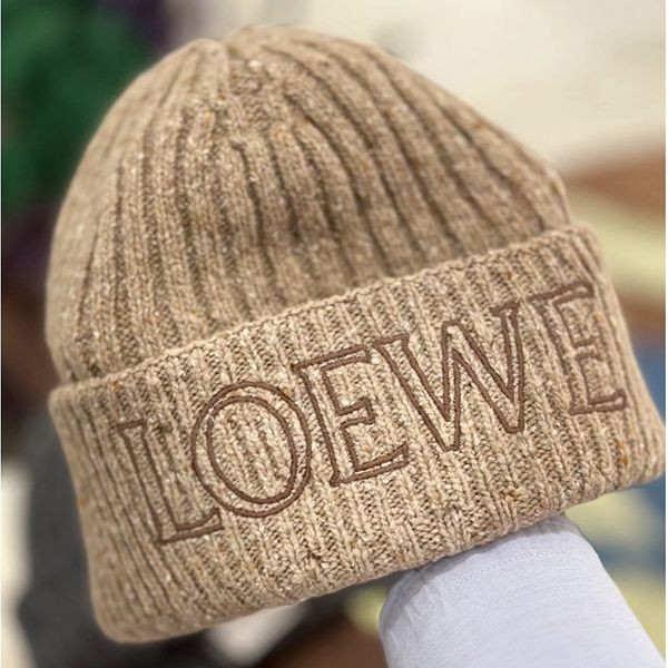 ロエベ ニット帽 ロゴ ウール F811487X28 LOEWE ビーニー ロエベ ロゴ入りニット帽 コピー F811487X28ロエベコピー