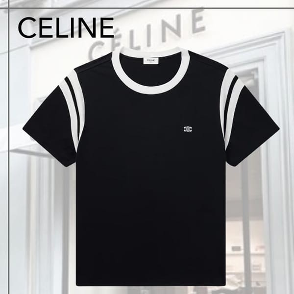 セリーヌ トリオンフ コットン レギュラー tシャツ パロディ 2x30o671q