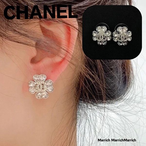 クローバー♡可愛い存在感》シャネル ピアス パロディ ロゴ cc01155