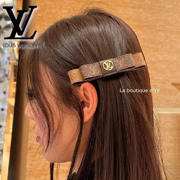 ルイヴィトン バレッタ リボン モノグラム ヘアアクセサリー M02321