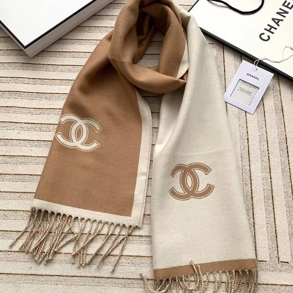 CHANEL マフラー ブラウン系 超入手困難お洒落も暖かさも欲張りたい♡【シャネル】CCマフラー