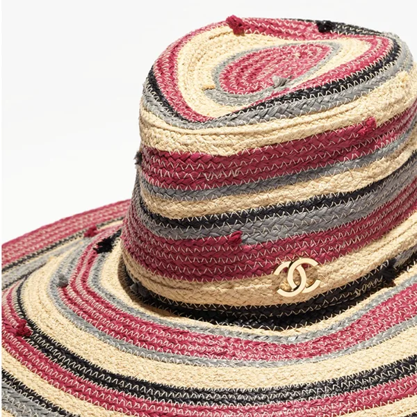 CHANEL つばひろ帽子　コットン　57cm 2026新色【シャネル】ココビーチ ツバ広 エレガント 女優ハット UV対策