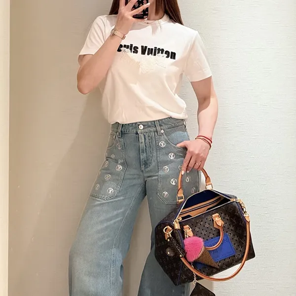 レースで華やか♪】ルイヴィトン レースシグネチャーTシャツ スーパー