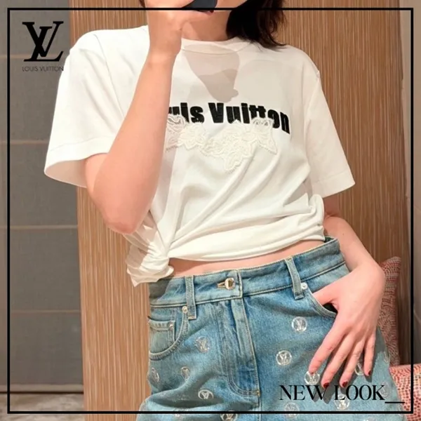 レースで華やか♪】ルイヴィトン レースシグネチャーTシャツ スーパー