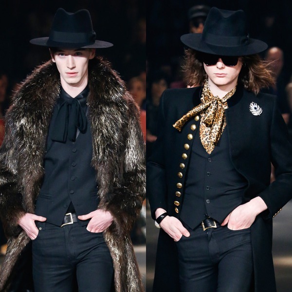SAINT LAURENT サンローラン ウール ハット 442145 ブラウン コットン ラビットファー 美品 中古 4b004944 サンローラン 帽子コピー パリ ラビットファー フェドラハット 442145