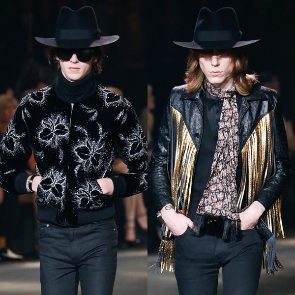 SAINT LAURENT サンローラン ウール ハット 442145 ブラウン コットン ラビットファー 美品 中古 4b004944 サンローラン 帽子コピー パリ ラビットファー フェドラハット 442145